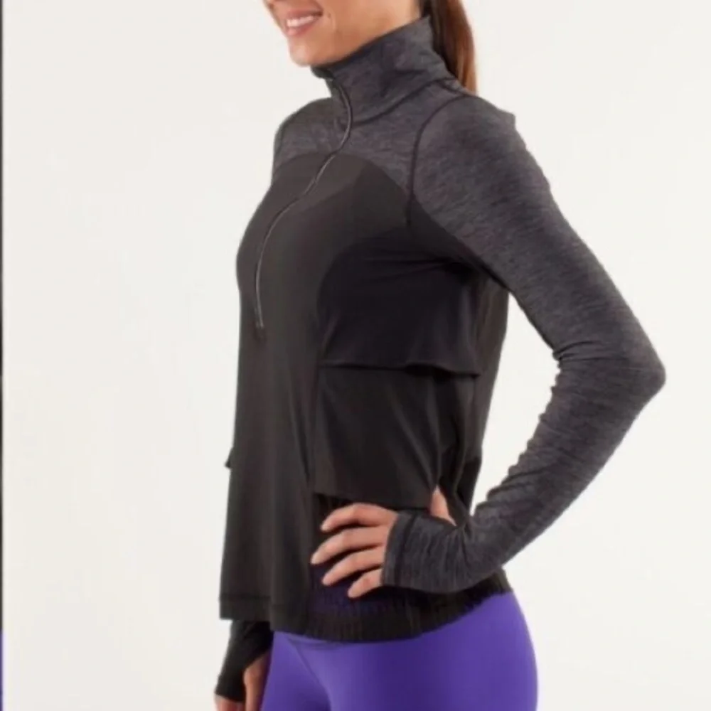 Lululemon Black Sun Runner Hybrid Pullover
